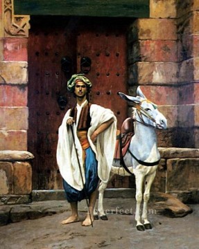 Sais y su burro árabe Jean Leon Gerome Pinturas al óleo